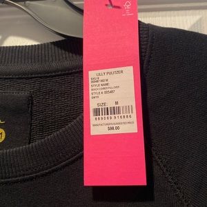 Lilly Pulitzer new with tag black beach comber pullover